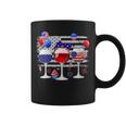 Red White Blue Three Wine Glasses American Flag 4Th Of July Coffee Mug