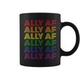 Retro Ally Af Gay Pride Lgbtq Gay Equality Coffee Mug