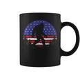 Retro Bigfoot American Flag 4Th Of July Sasquatch Patriotic Coffee Mug