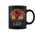 Retro Never Underestimate Old Man With A Harp Player Men Coffee Mug