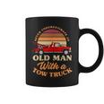 Retro Never Underestimate Old Man With Tow Truck Driver Gift Coffee Mug