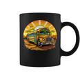 Retro Yellow School Bus Cool Professional Driver Student Coffee Mug