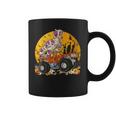 Riding Monster Truck Halloween Dinosaur T-Rex Mummy Pumpkin Coffee Mug