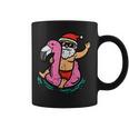 Santa Flamingo Floatie Funny Christmas In July Summer Xmas Coffee Mug