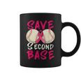 Save Second 2Nd Base Baseball Pink Ribbon Breast Cancer Coffee Mug