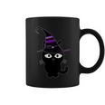 Scary Halloween Black Cats Witch Wizard Kitty Cat Coffee Mug