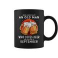 September Never Underestimate An Old Man Who Loves Beer Coffee Mug