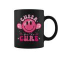 Smile Face Cheer For A Cure Cheerleading Breast Cancer Mom Coffee Mug