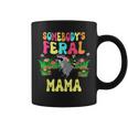 Somebodys Feral Mama Cute Raccoon Bow Tie Flowers Animal Gifts For Mama Funny Gifts Coffee Mug