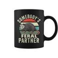 Somebodys Feral Partner Husband Wife Retro Feral Cat Funny Gifts For Husband Coffee Mug