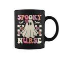 Spooky Nurse Halloween Ghost Costume Retro Groovy Coffee Mug