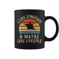 I Like Stingrays And Maybe 3 People Sea Animal Seafood Retro Coffee Mug