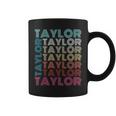 Taylor Girl First Name Boy Retro Personalized Groovy 80'S Coffee Mug