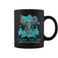 Teal Elephant I Wear Teal For Ovarian Cancer Awareness Coffee Mug