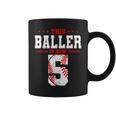 This Baller Is Now 5 Birthday Baseball Theme Bday Party Coffee Mug