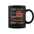 This Is My Pride Flag 4Th Of July Patriotic Usa Flag On Back Coffee Mug