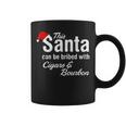 This Santa Can Be Bribed With Cigars & Bourbon Xmas Cigars Funny Gifts Coffee Mug