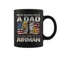 Never Underestimate A Dad Who Raised An Airman Proud Usaf Coffee Mug