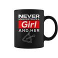 Never Underestimate A Girl And Her Triangle Coffee Mug