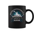 Never Underestimate A Grandpa With A Kayak Kayaking Coffee Mug