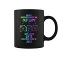Never Underestimate An Old Lady Who Loves Cats Born In July Coffee Mug
