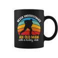 Never Underestimate An Old Man With A Hockey Stick Sports Coffee Mug