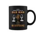 Never Underestimate Old Man Singer Microphone Coffee Mug