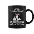Never Underestimate An Old Woman With Boston Terrier Coffee Mug