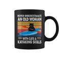 Never Underestimate An Old Woman With Cats And Kayaking Coffee Mug