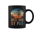 Vintage Best Dad By Par Fathers Day Funny Disc Golf Dad Coffee Mug