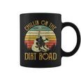 Vintage Chillin On The Dirt Road Retro Country Music Western Coffee Mug
