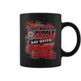 Vintage Halloween Cuddle Watch Scary Horror Movies Women Men Halloween Funny Gifts Coffee Mug