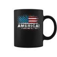 Vintage Merica 4Th Of July Usa Flag Patriotic American Mens Coffee Mug