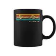 Vintage Sunset Stripes Atlantic Mine Michigan Coffee Mug