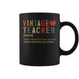 Vintage Teacher Knows More Than She Says Funny Definition Coffee Mug
