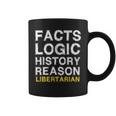 Votegold Vintage Distressed Libertarian - Facts & Logic Coffee Mug