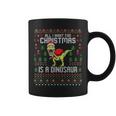All I Want For Christmas Dinosaur T-Rex Ugly Xmas Sweater Coffee Mug