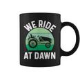 We Ride At Dawn Lawnmower Lawn Mowing Dad Yard Work Coffee Mug