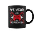 We Wear Red For Red Ribbon Week Awareness Gamer Video Game Coffee Mug