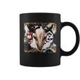 Western Leopard Cow Bull Skull Boho Bohemian Cowgirl Rodeo Coffee Mug