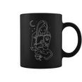 Wiccan Witch Bookworm Reading Horror Drinking Tea W Her Cat Reading s Coffee Mug