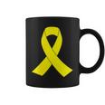 Yellow Ribbon Sarcoma Bone Cancer Awareness Coffee Mug