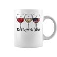 4Th Of July Red White Blue Wine Fourth Of July Usa Flag Coffee Mug