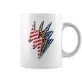 America Leopard Cheetah Lightning Bolt 4Th Of July Patriotic Coffee Mug