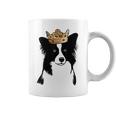 Border Collie Dog Wearing Crown Coffee Mug