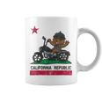 California Republic Flag Bear Biker Motorcycle Coffee Mug
