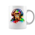 Chimpanzee With Headphones Coffee Mug