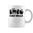 Ciao Bella A Group Of Cats With Slogan Italian Graphic Coffee Mug