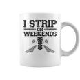 Drag Racing Race Car Pun Vintage I Strip On Weekends Racing Funny Gifts Coffee Mug