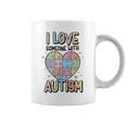 I Love Someone With Autism Kids Heart Puzzle Colorful Kids Coffee Mug